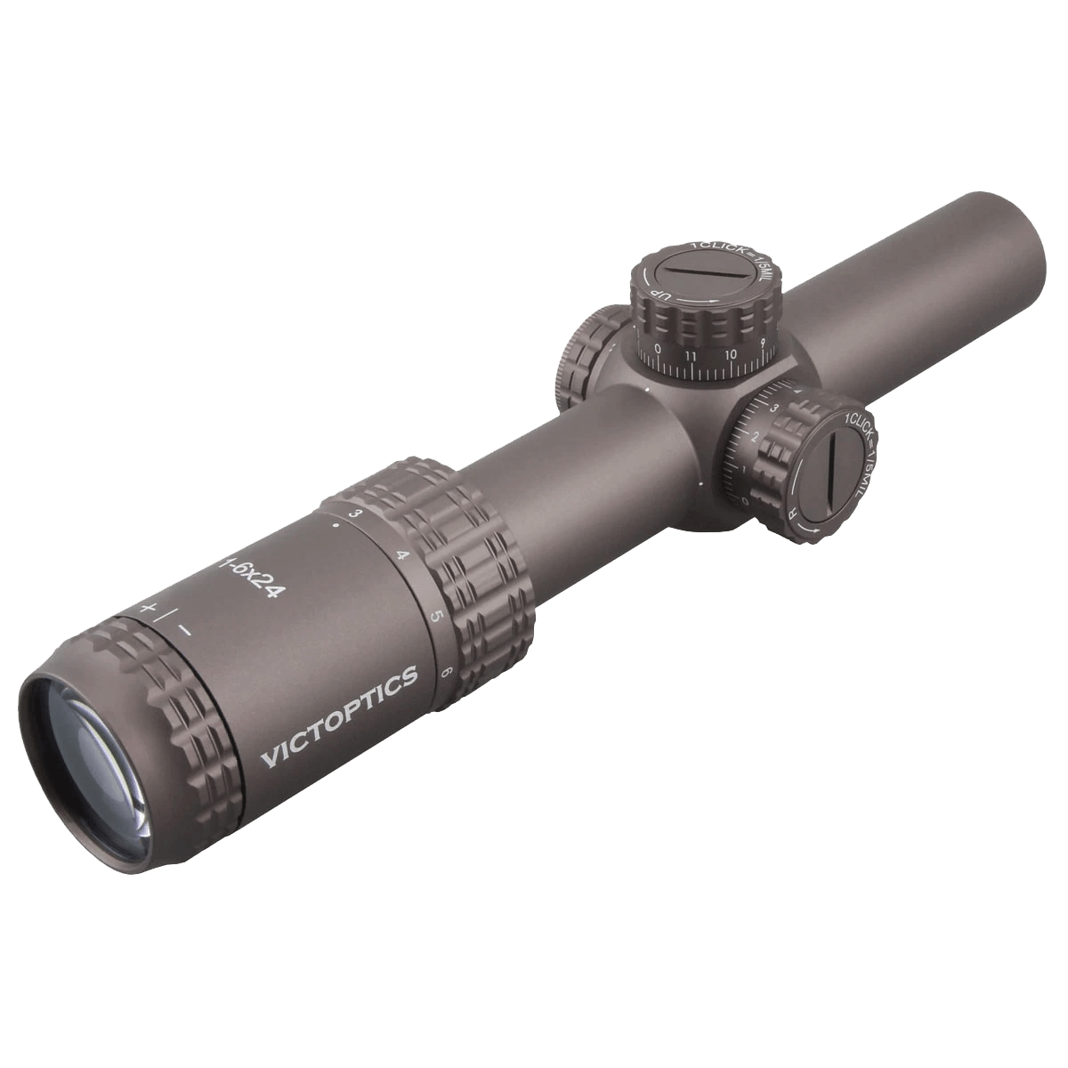 S6 BURNT BROWN 1-6X24 SFP LPVO RIFLE SCOPE SKU: OPSL23 - Victoptics