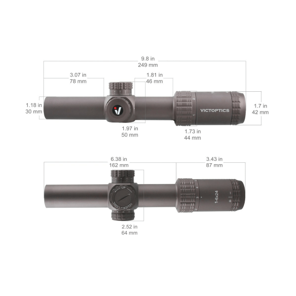 OPSL23 1-6x24 Acom Size Diagram