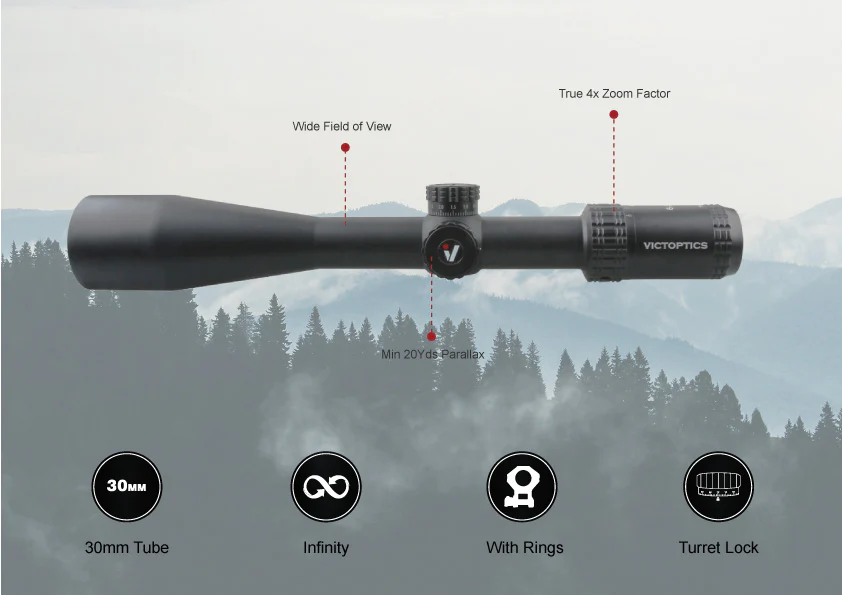 VICTOPTICS S4 6-24X50 MDL RIFLESCOPE OEM