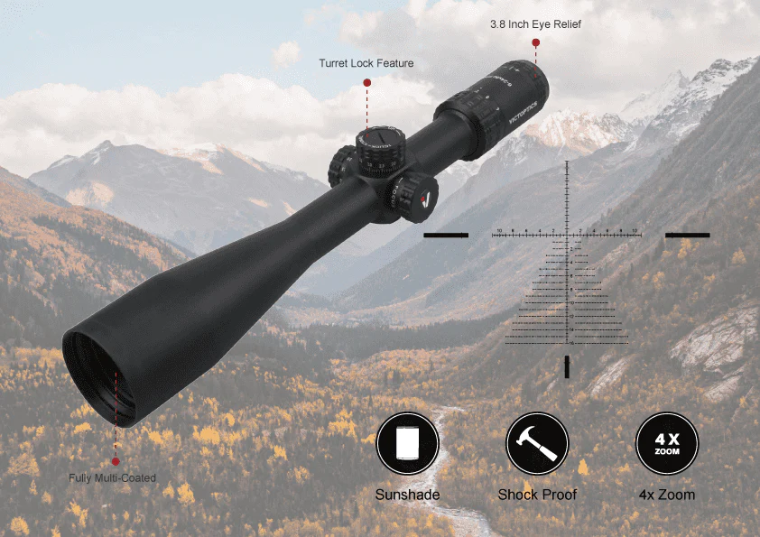 VICTOPTICS S4 6-24X50 FIRST FOCAL PLANE RIFLESCOPE OEM