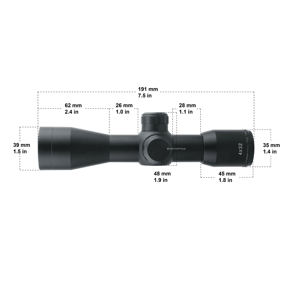 VICTOPTICS B1 4X32 COMPACT SCOPE