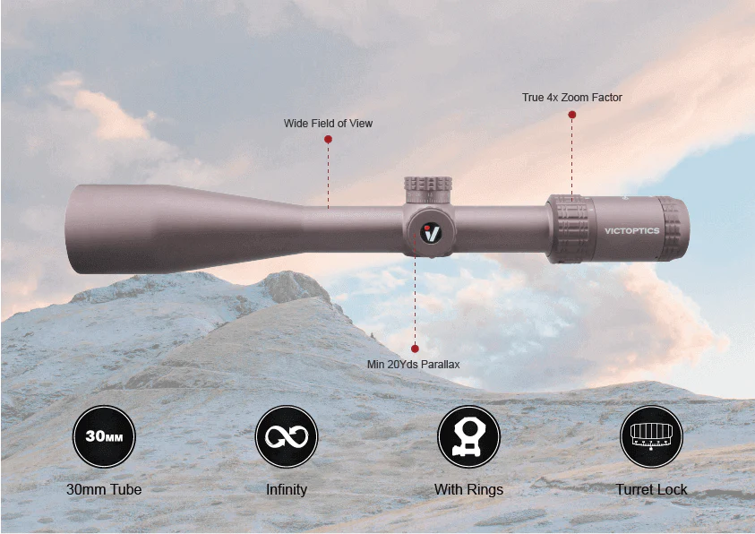 VICTOPTICS S4 6-24X50 SFP RIFLESCOPE COYOTE FDE OEM