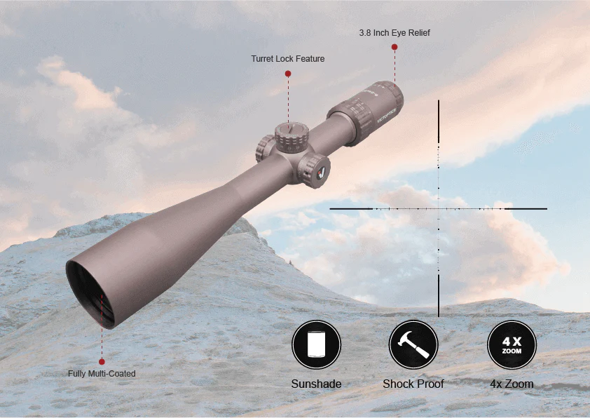 VICTOPTICS S4 6-24X50 SFP RIFLESCOPE COYOTE FDE FACTORY