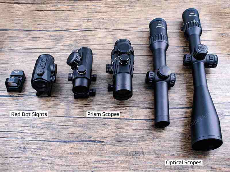 VictOptics-How-to-choose-among-red-dot-sight,-prism-scope-&-optical-scope size
