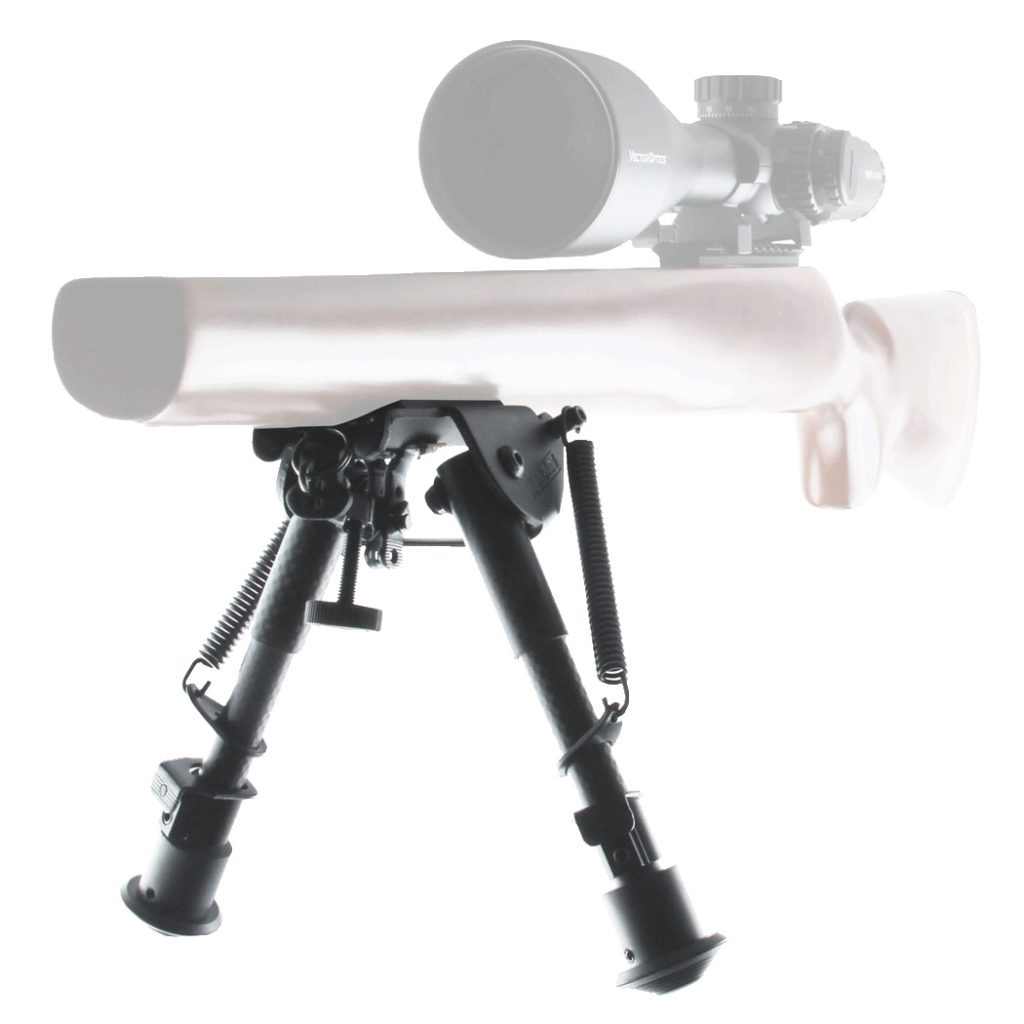 thumbnail image 2 of Caldwell XLA Adjustable Swivel Stud Mount Bipod – 6 To 9 Inches – Black – Model 379852 2 of 6