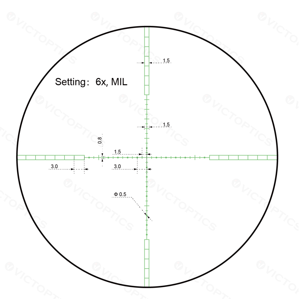 S4 1.5-6x28 Riflescope for hunting green reticle