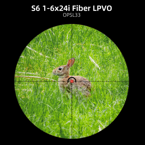 fiber-optic-reticle S6 1-6x LPVO Fiber SFP Best Budget Rifle Scope (SKU: OPSL33)