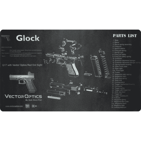 Glock Gun Cleaning Bench Mat (SKU: SCBM-02)