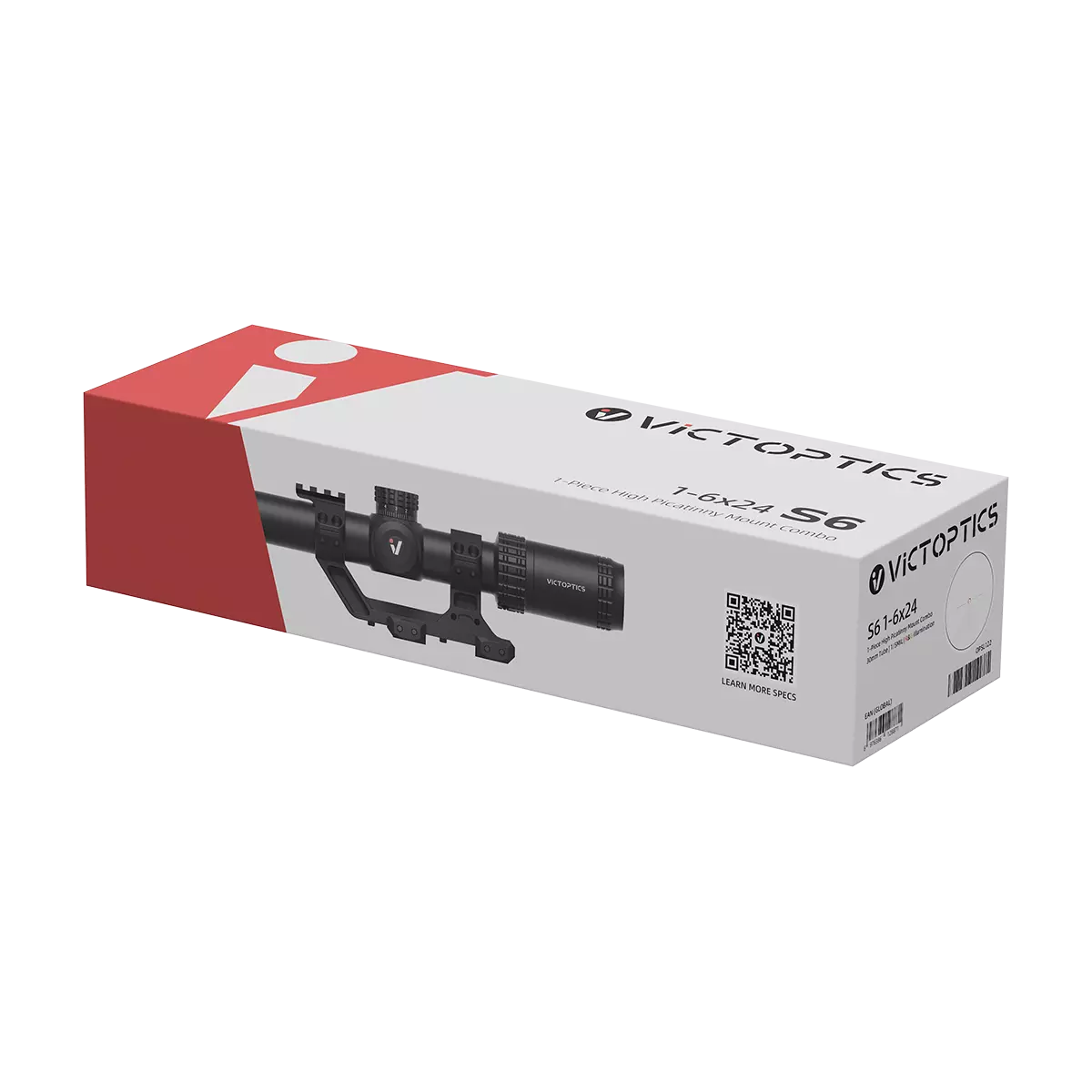 S6 1-6x24 LPVO SFP Rifle Scope w/ 1-Piece Extreme High Picatinny AR Mount Kit (SKU: OPSL122)
