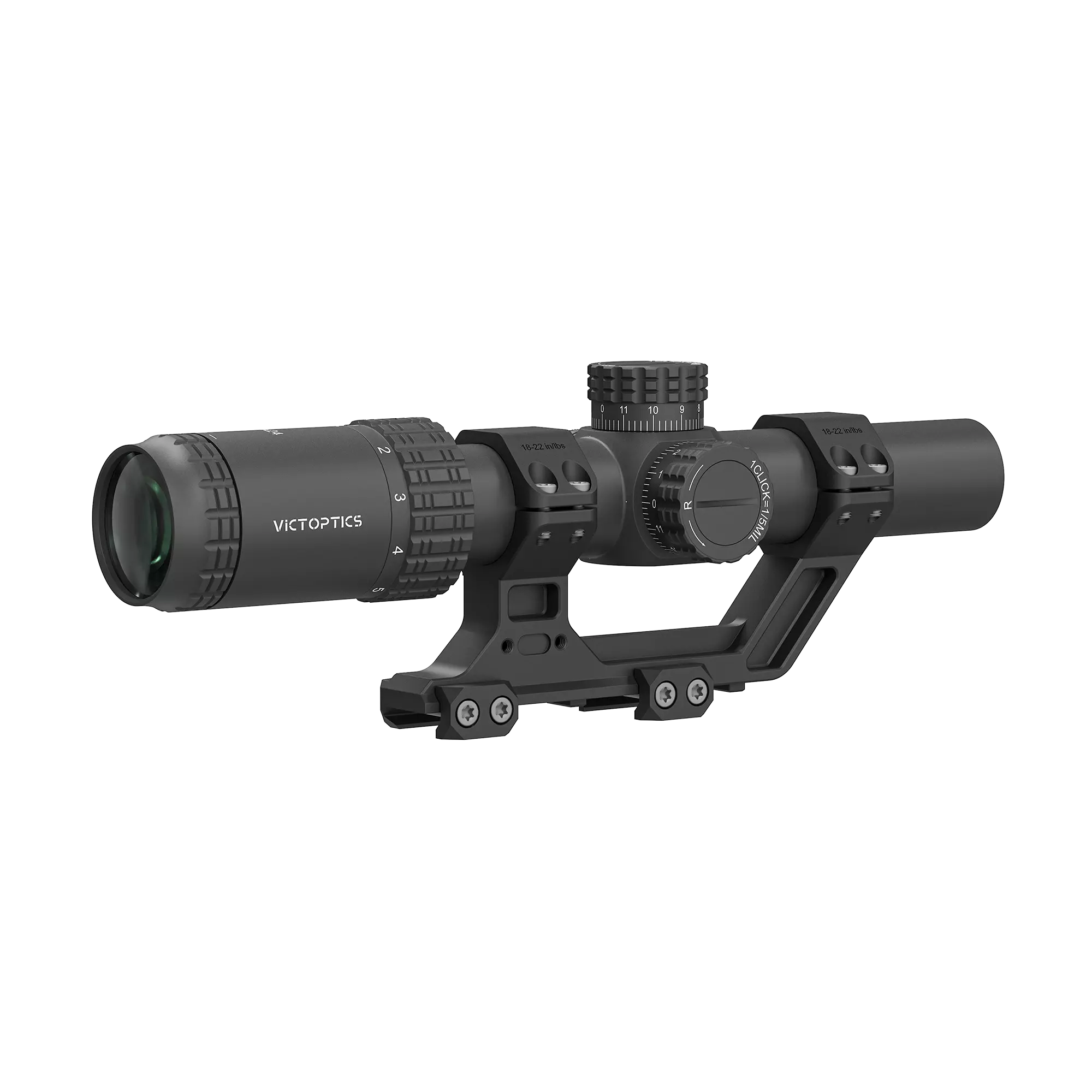 S6 1-6x24 LPVO SFP Rifle Scope w/ 1-Piece Extreme High Picatinny AR Mount Kit (SKU: OPSL122)