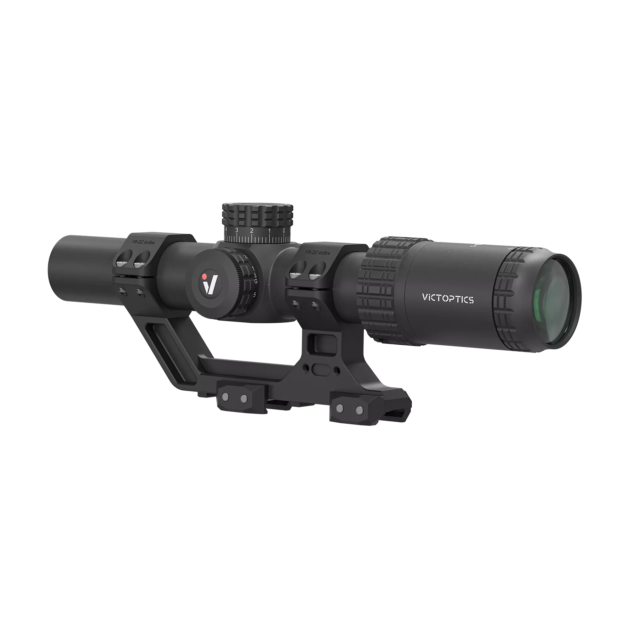 S6 LPVO Rifle Scope w/ 1-Piece High Picatinny AR Mount Kit