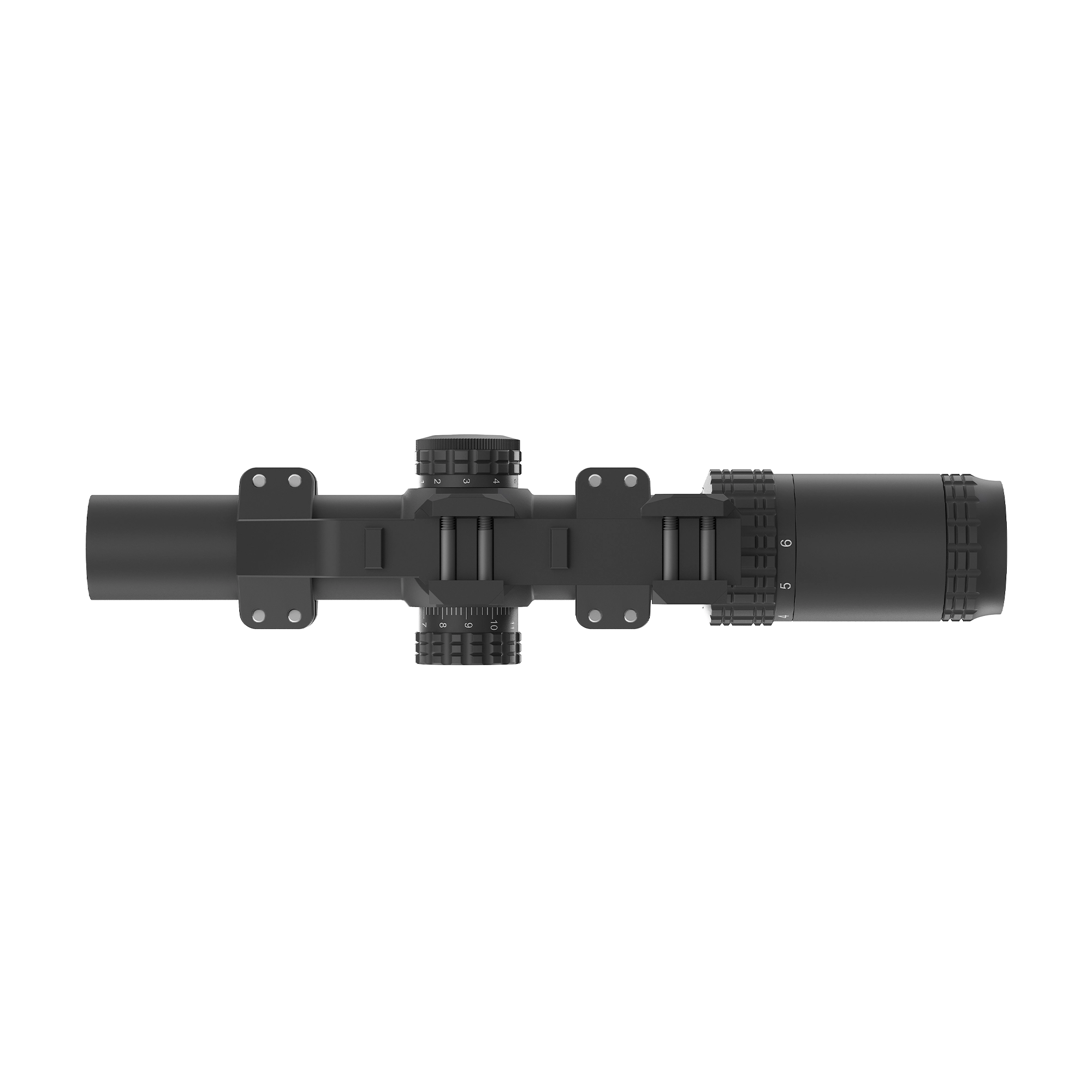 S6 1-6x24 LPVO SFP Rifle Scope w/ 1-Piece Extreme High Picatinny AR Mount Kit (SKU: OPSL122)