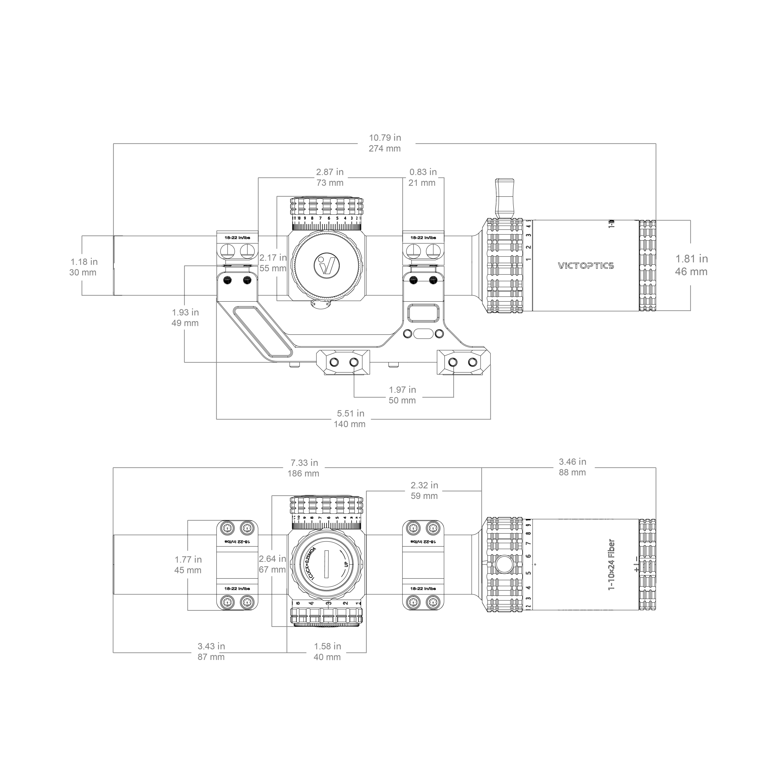 OPSL139 S10 1-10x24i Fiber 1-Piece HI Mount Combo Dimensions webp