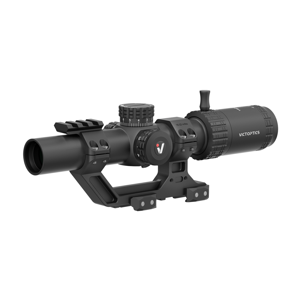 S6 1-6x24i Fiber LPVO SFP Rifle Scope w/ 1-Piece Extreme High Picatinny AR Mount Kit (SKU: OPSL133)